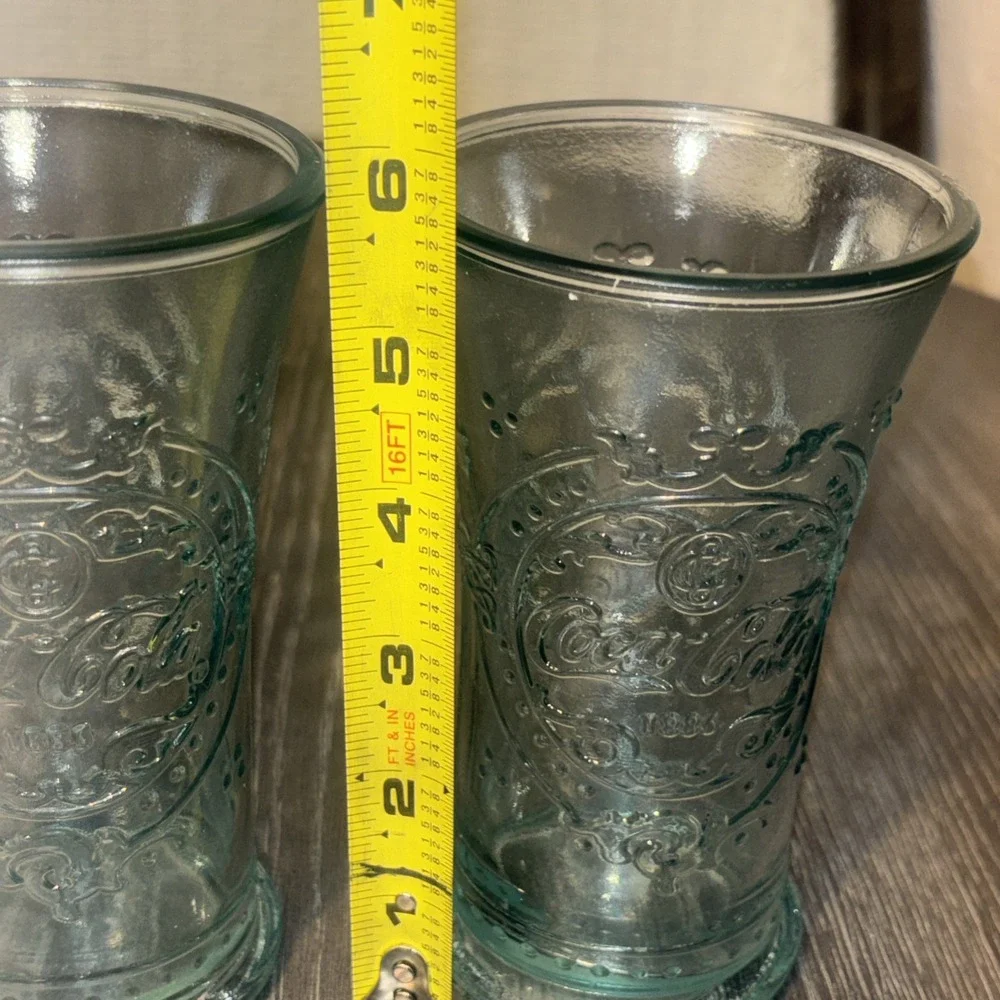 Coca Cola‎ San Miguel Authentic 100% Recycled Glass Green Set Of 2